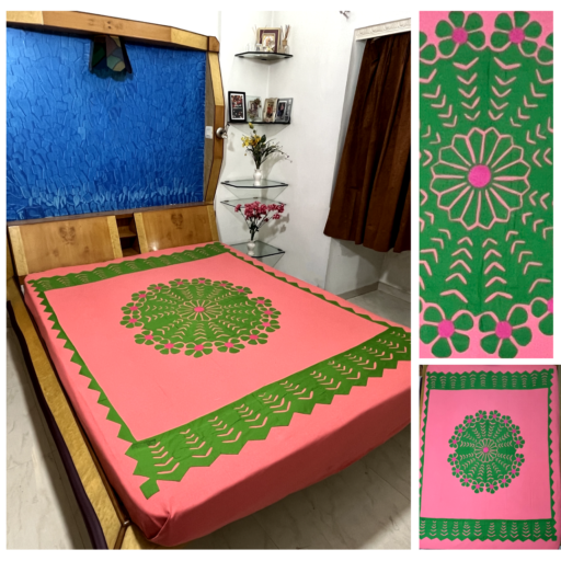 Applique Work Bed Cover(BEDCOVER021)